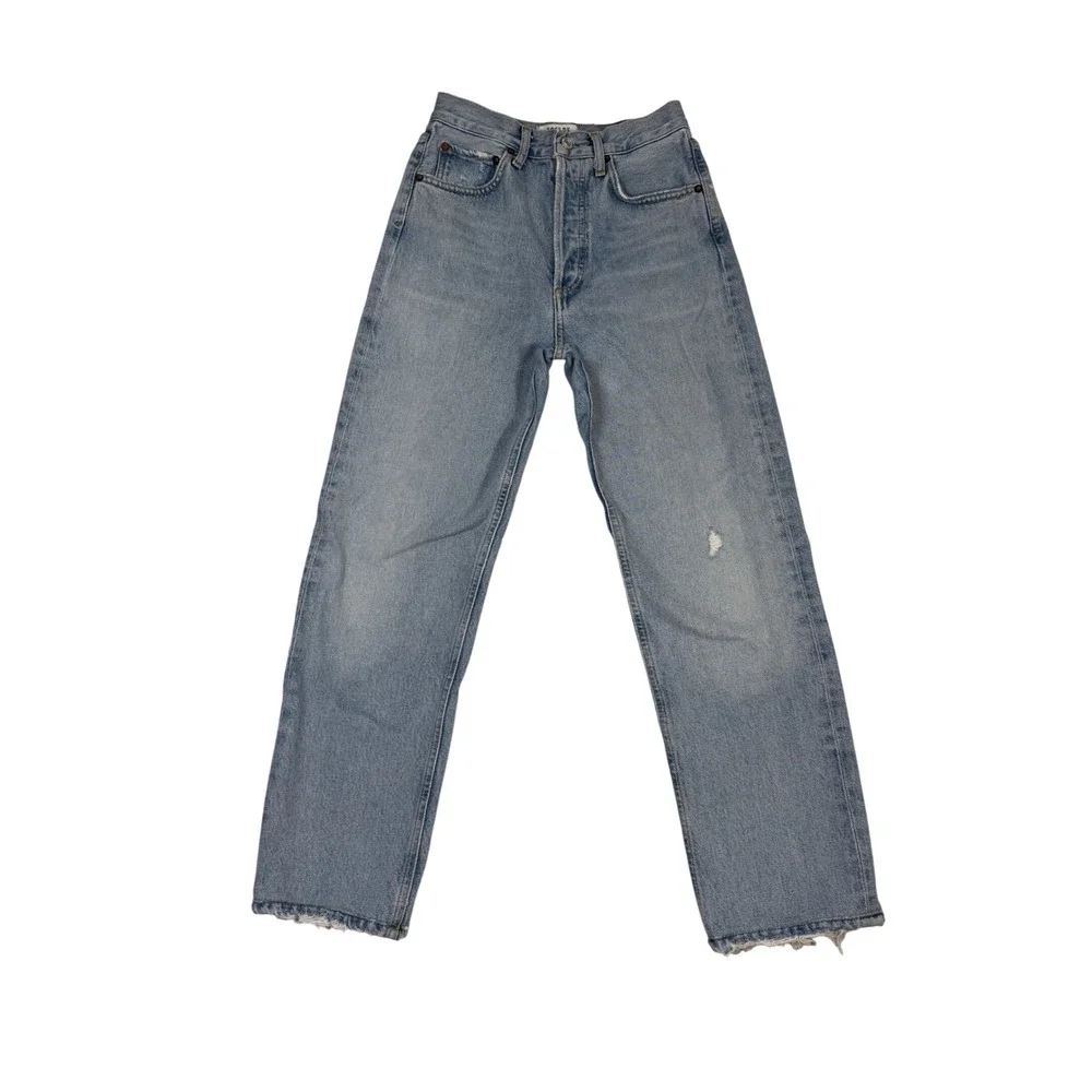 AGOLDE 90's Mid Rise Loose Fit Jeans Light Wash Organic Cotton 25